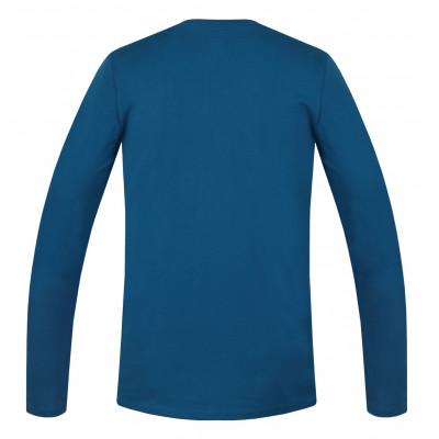 Men's leisure time T-shirt with long sleeves SKILL blue sapphire (print 2) 2