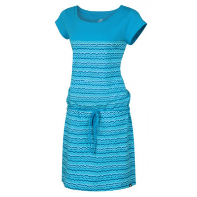 Ladies dress Tyene Blue curacao (print)