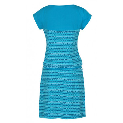 Ladies dress Tyene Blue curacao (print) 2