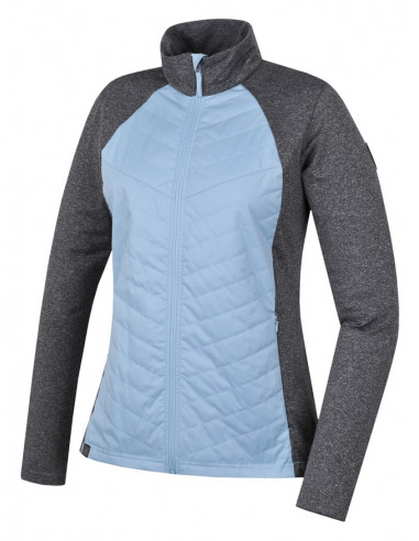 Ladies skiing sweatshirt DOLORES cool blue/light gray mel