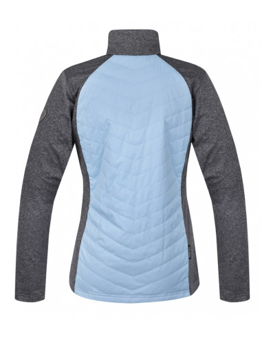 Ladies skiing sweatshirt DOLORES cool blue/light gray mel