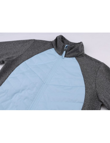 Ladies skiing sweatshirt DOLORES cool blue/light gray mel