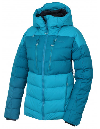 Ladies Down jacket DESTER L turquoise/dk.turquoise