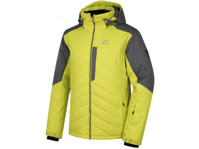 Mens snowsport jacket NADIM sulphur spring/gray mel