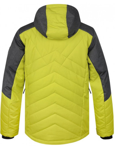 Mens snowsport jacket NADIM sulphur spring/gray mel