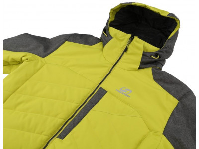 Mens snowsport jacket NADIM sulphur spring/gray mel
