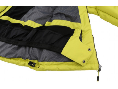 Mens snowsport jacket NADIM sulphur spring/gray mel