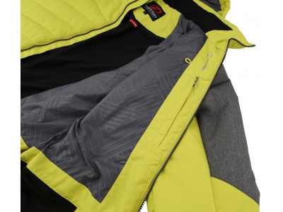 Mens snowsport jacket NADIM sulphur spring/gray mel