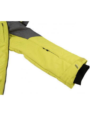 Mens snowsport jacket NADIM sulphur spring/gray mel