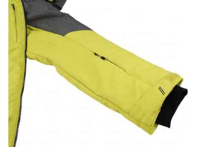 Mens snowsport jacket NADIM sulphur spring/gray mel