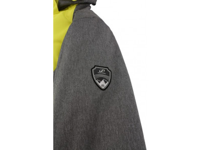 Mens snowsport jacket NADIM sulphur spring/gray mel