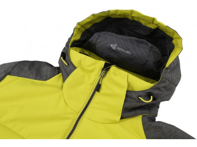 Mens snowsport jacket NADIM sulphur spring/gray mel