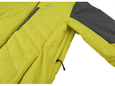 Mens snowsport jacket NADIM sulphur spring/gray mel