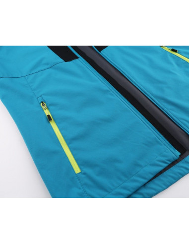 Mens mountain and trekking jacket RADCLIFF enamel blue/anthracite