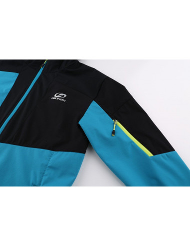 Mens mountain and trekking jacket RADCLIFF enamel blue/anthracite