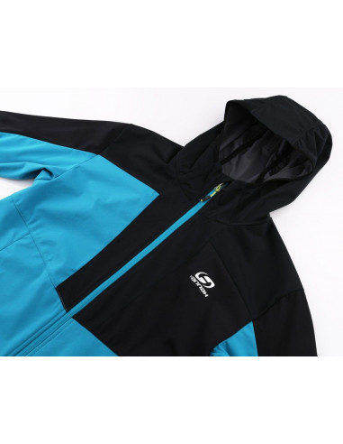 Mens mountain and trekking jacket RADCLIFF enamel blue/anthracite