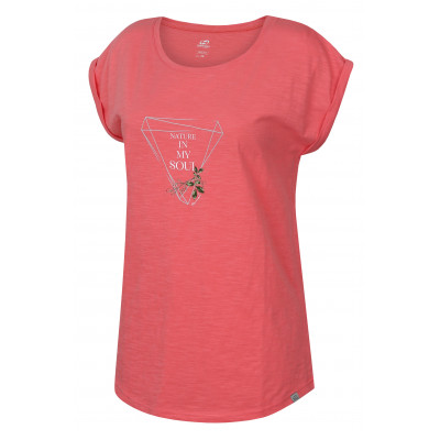 Ladies short sleeve T-shirt ABBLE salmon rose
