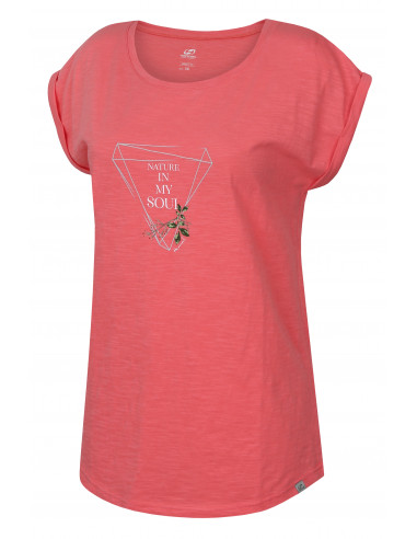 Ladies short sleeve T-shirt ABBLE salmon rose