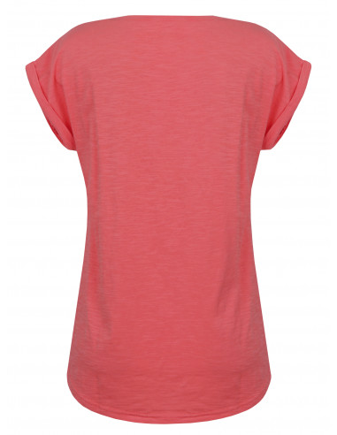 Ladies short sleeve T-shirt ABBLE salmon rose