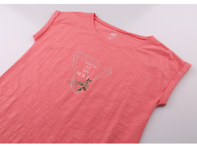 Ladies short sleeve T-shirt ABBLE salmon rose