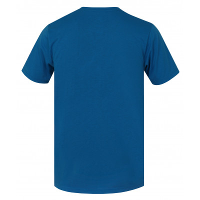 Mens mountain and trekking short sleeve T-shirt BITE blue jewel 2