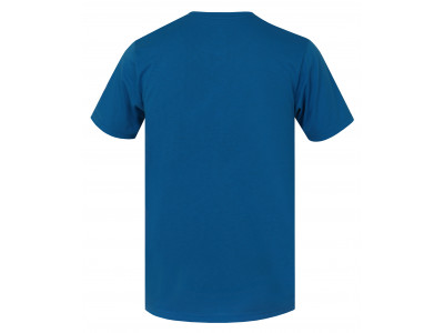 Mens mountain and trekking short sleeve T-shirt BITE blue jewel