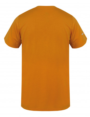 Mens mountain and trekking short sleeve T-shirt BITE golden yellow