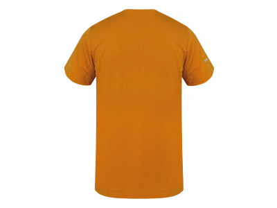Mens mountain and trekking short sleeve T-shirt BITE golden yellow