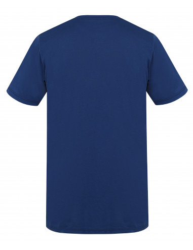 Mens mountain and trekking short sleeve T-shirt BITE moroccan blue