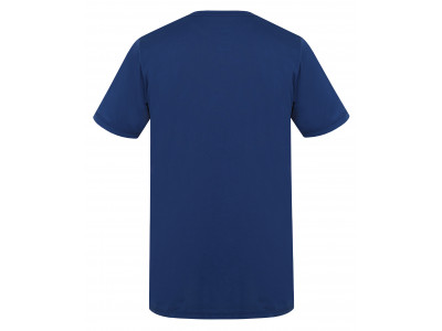 Mens mountain and trekking short sleeve T-shirt BITE moroccan blue