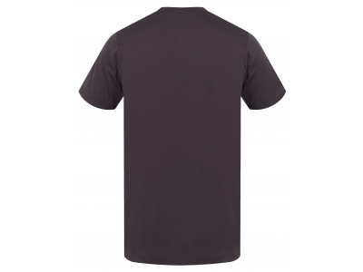 Mens mountain and trekking short sleeve T-shirt BITE pewter (print 1)