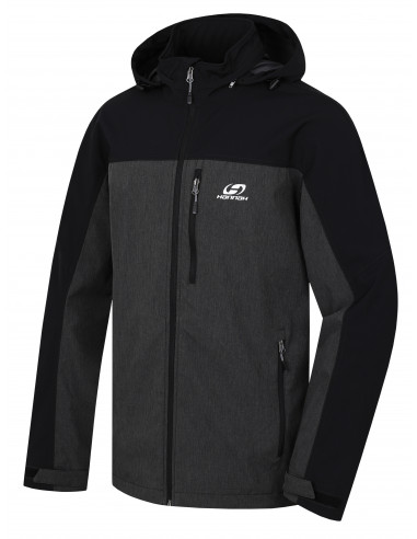 Mens mountain and trekking jacket BROLIN LITE anthracite/dark gray mel