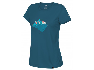 Ladies mountain and trekking short sleeve T-shirt COREY II moroccan blue