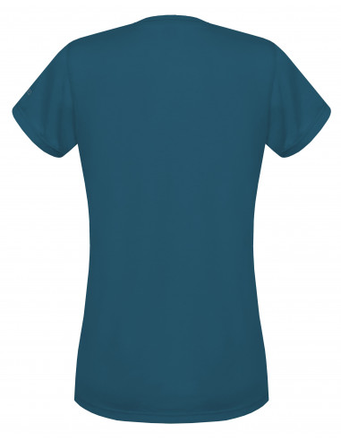 Ladies mountain and trekking short sleeve T-shirt COREY II moroccan blue