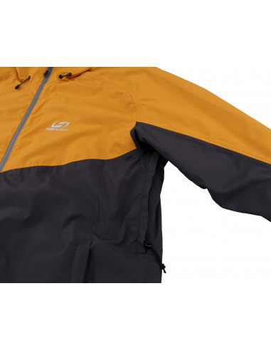 Mens mountain and trekking jacket FELDER II golden yellow/dark shadow