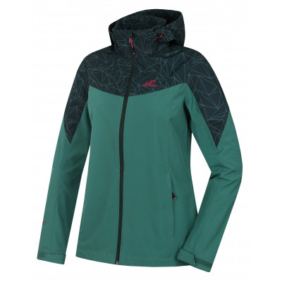 Ladies mountain and trekking jacket FRIDA LITE fir/green gables