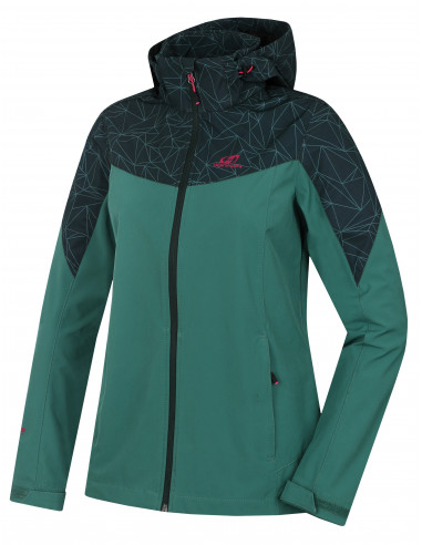 Ladies mountain and trekking jacket FRIDA LITE fir/green gables