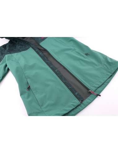 Ladies mountain and trekking jacket FRIDA LITE fir/green gables