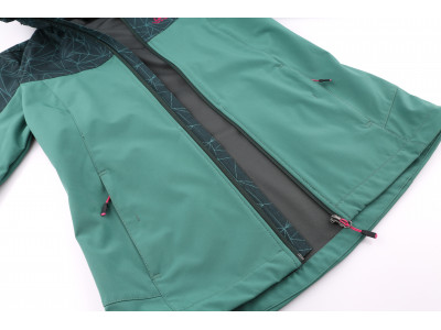 Ladies mountain and trekking jacket FRIDA LITE fir/green gables