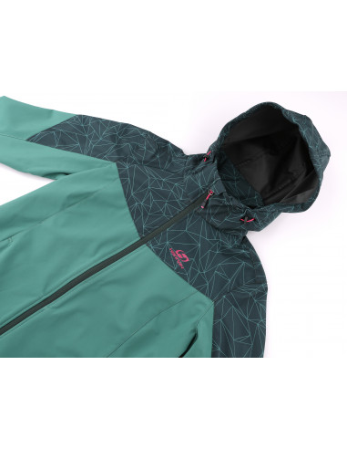 Ladies mountain and trekking jacket FRIDA LITE fir/green gables