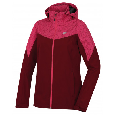 Ladies mountain and trekking jacket FRIDA LITE rhododendron/honeysuckle
