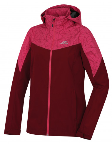 Ladies mountain and trekking jacket FRIDA LITE rhododendron/honeysuckle