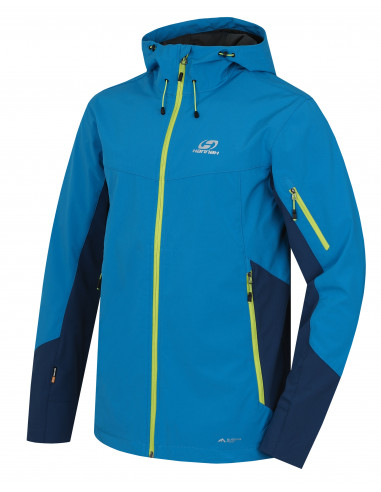 Mens mountain and trekking jacket CHANNER blue jewel/moroccan blue