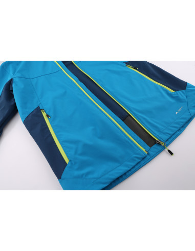 Mens mountain and trekking jacket CHANNER blue jewel/moroccan blue