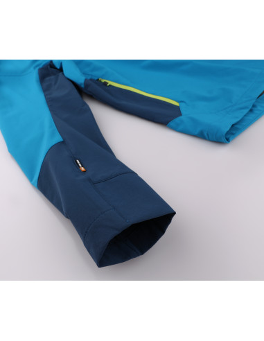 Mens mountain and trekking jacket CHANNER blue jewel/moroccan blue