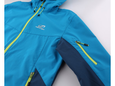 Mens mountain and trekking jacket CHANNER blue jewel/moroccan blue
