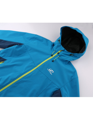 Mens mountain and trekking jacket CHANNER blue jewel/moroccan blue