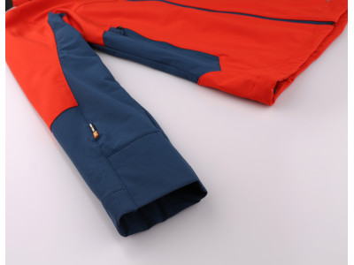 Mens mountain and trekking jacket CHANNER cherry tomato/moroccan blue
