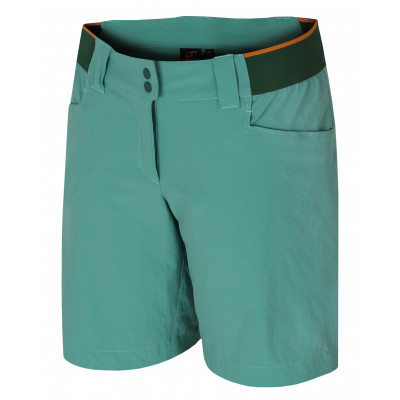 Ladies mountain and trekking shorts LINN green spruce