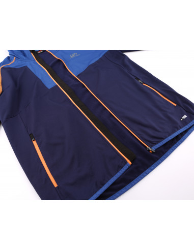Mens active sweatshirt MANNIX eclipse/blue quartz